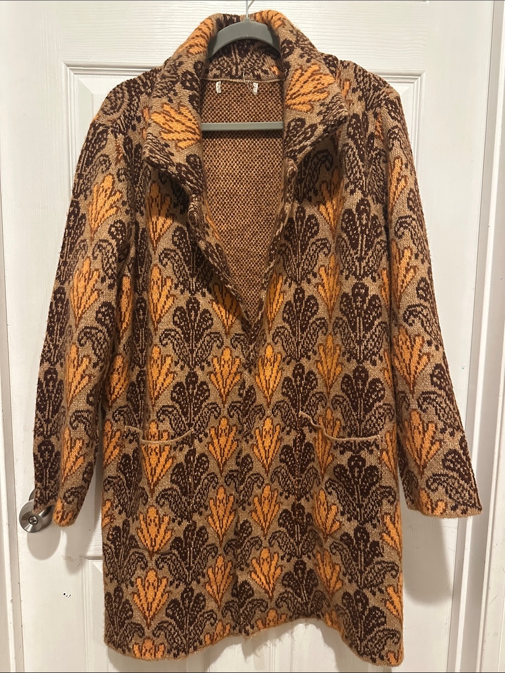 Leatherwood Brown Patterned Women's Coat